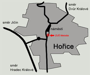 mapa horice