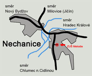 mapa nechanice